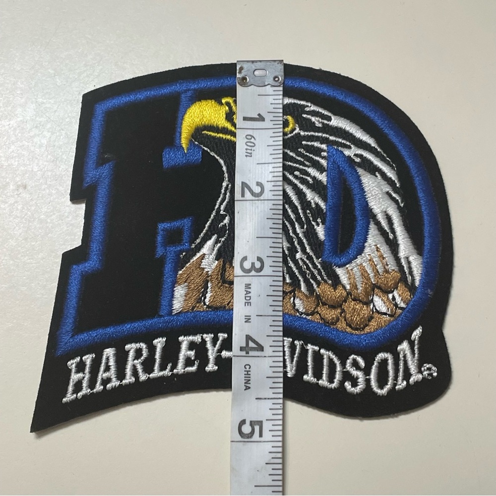 Harley Davidson Hd Patch Eagle Embroidered Black … - image 4